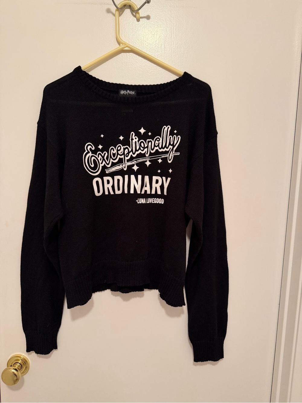 Harry Potter Black Crewneck Sweater Luna Lovegood quote